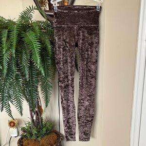 Lululemon Wunder Lounge High-Rise Tight 28" Crushed Velvet Special Edition Brown